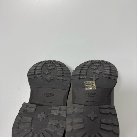 Fendi Rockoko Black Tall Riding Combat Boots Women’s Size EU 36/US 6 - Picture 6 of 9